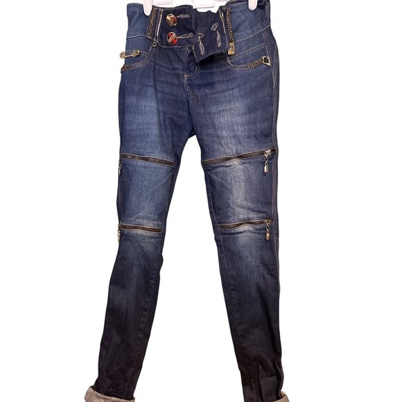Pit Bull Denim - Pit Bull Jeans Women’s Studded Denim Y2K Grunge Streetwear US 0 / BR 34